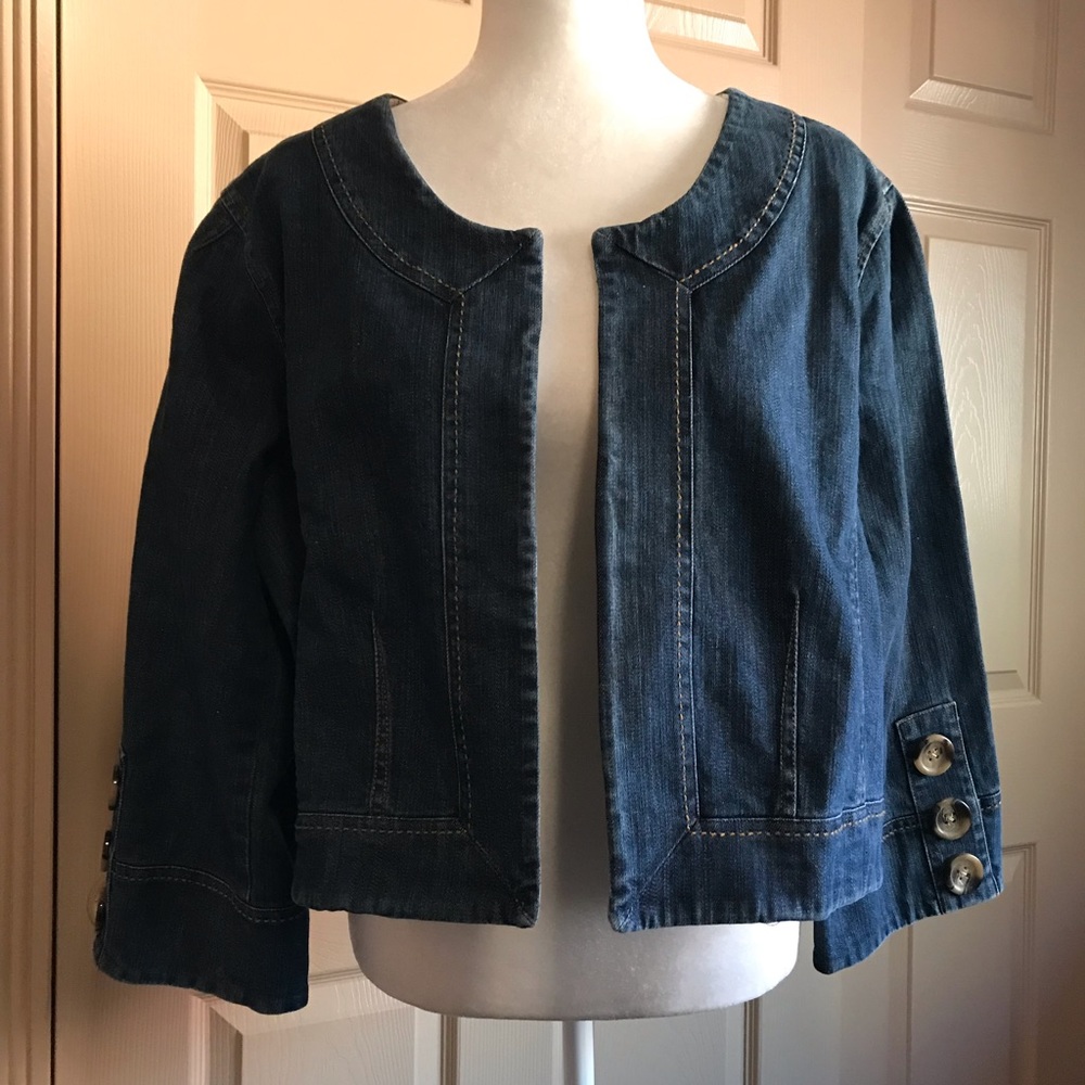 NWT Denim Cropped Jacket Size 2x